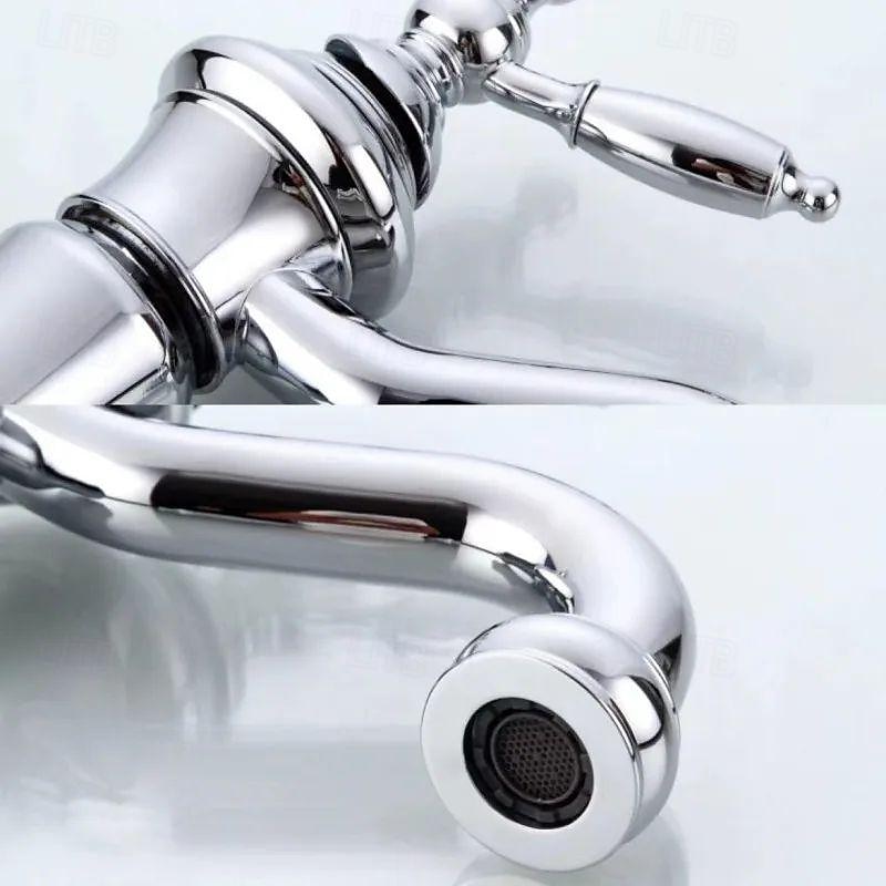 Torneira pia do banheiro - Cascata Galvanizar Conjunto Central Monocomando e Uma AberturaBath Taps de 2025 por $145.99 –P4