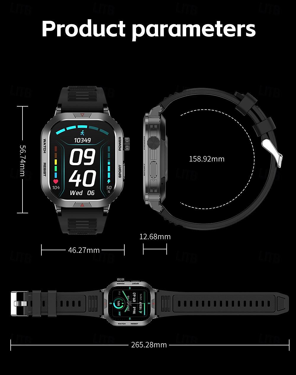 2025年 696 ZW66 スマートウォッチ 2.01 インチ スマート·ウォッチ ブルートゥース ECG + PPG 歩数計 着信通知 と互換性があります Android iOS 女性 男性 ハンドフリーコール メッセージ受信通知 IP 67 46mmの時計ケース コレクション – $39.99 –P18