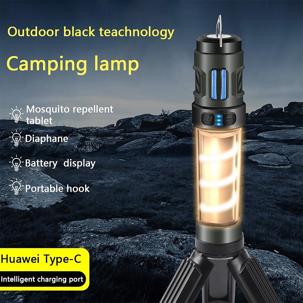 Mosquito Bug Zapper, Portable Mosquito Repeller with 4 in 1 Outdoor Camping Light Rechargeable Magnetic Mosquito Repellent Lamp Fishing Hiking Tools Tent Lantern 1pc 2025 - $26.99 –P1