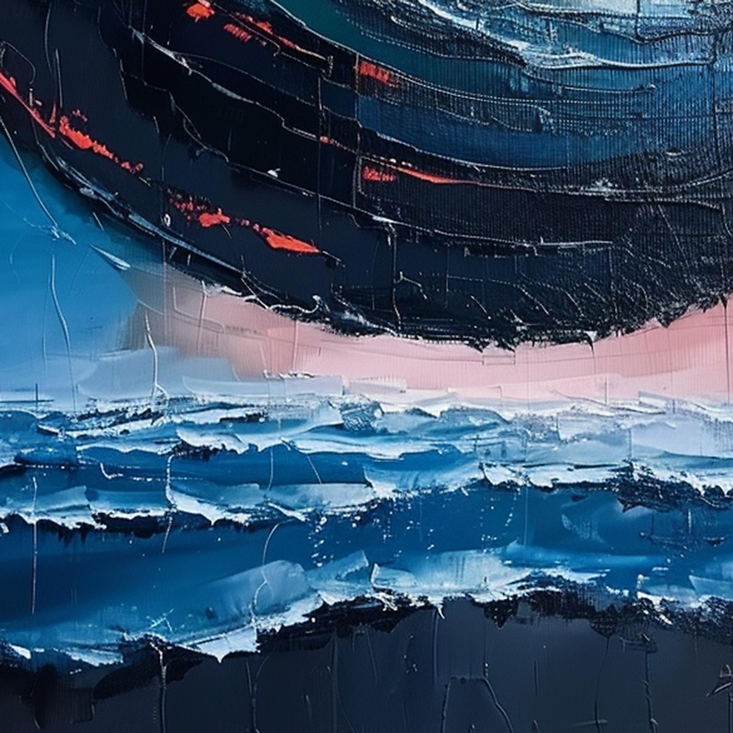 handgemachtes Ölgemälde Leinwand Wandkunst Dekor original buntes Sternenhimmel Gemälde abstrakte Nachtszene Malerei Wohndekor mit gespanntem Rahmen ohne Innenrahmen Gemälde 2025 - $147.99 –P3