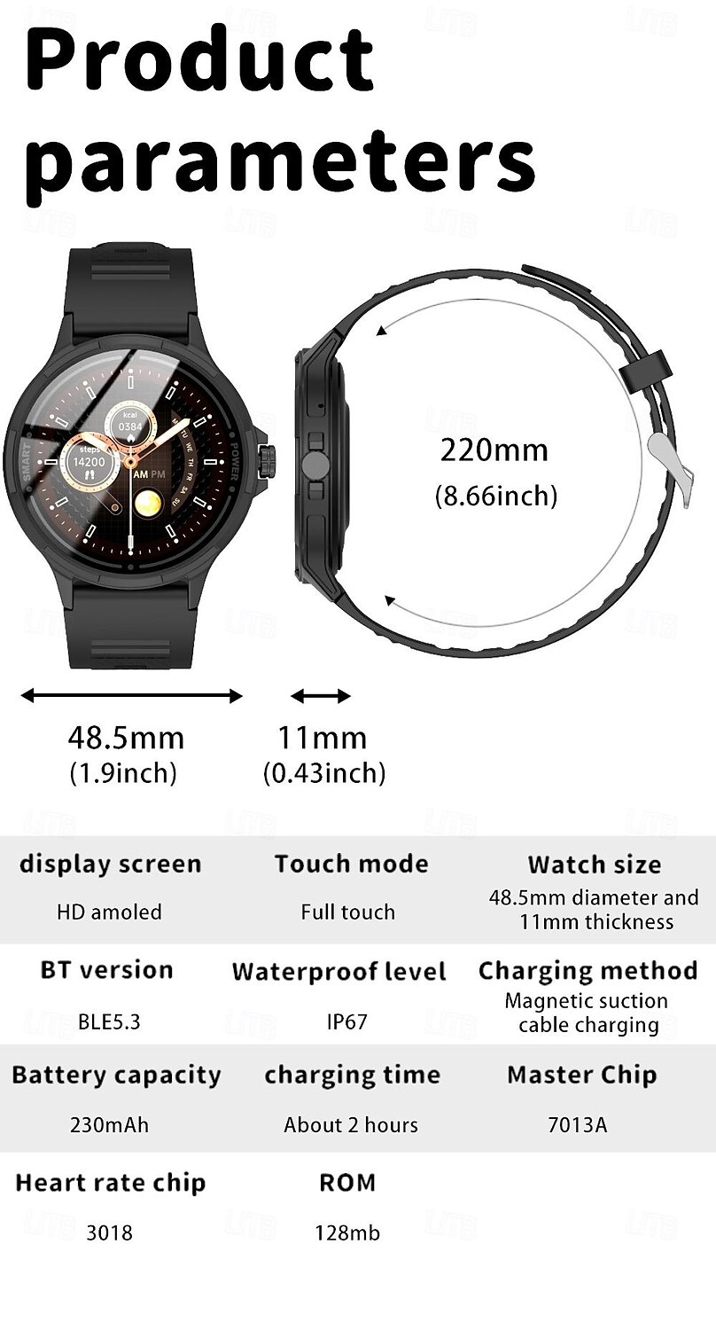 696 Y25 Εξυπνο ρολόι 1.9 inch Έξυπνο ρολόι Bluetooth ΗΚΓ + PPG Βηματόμετρο Υπενθύμιση Κλήσης Συμβατό με Android iOS Γυναικεία Άντρες Κλήσεις Hands-Free Υπενθύμιση Μηνύματος IP 67 Θήκη ρολογιού 48mm 2025 - $44.99 –P16