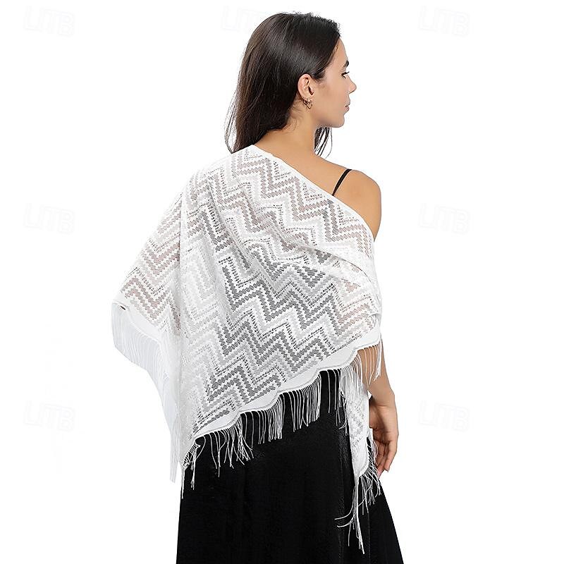 Sjale Sjal til kvinner Elegant Brude Ermeløs Polyester Bryllup Wrap Med Ren Farge Til Fest Vår sommer 2025 - $16.49 –P17