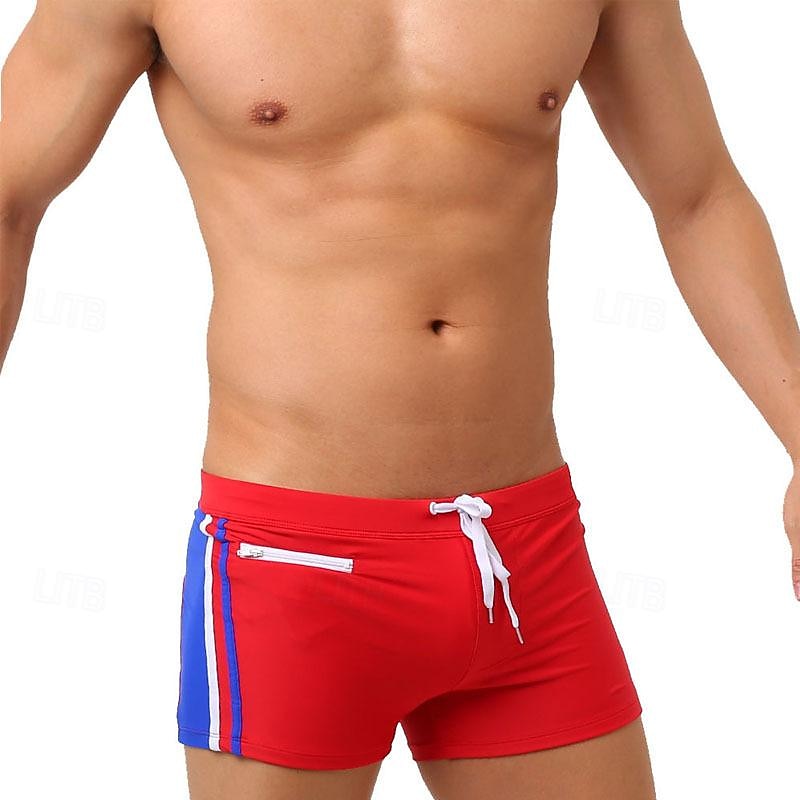 Homens Bermuda de Surf Shorts de Natação Calção Justo de Natação Patchwork Com Cordão Cintura elástica Bloco de cor Conforto Secagem Rápida Curto Feriado Praia Final de semana Moda Casual Preto de 2025 por $16.49 –P6