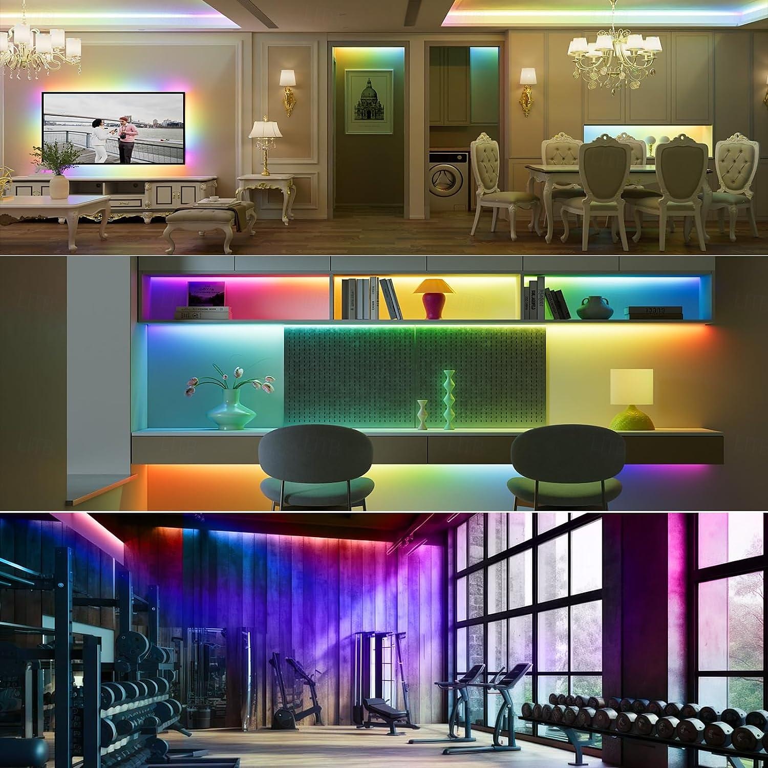 αδιάβροχο cob led strip light, rgb intelligent ic strip 16ft 5m dc24v εύκαμπτο φως ταινίας led ws2811 διευθυνσιοδοτούμενη κορδέλα rgb κατάλληλα έργα φωτισμού για πάρτι/σπίτι (εκτός ισχύος και ελεγκτή) 2025 - $37.99 –P3