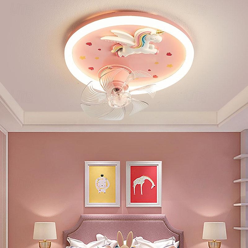 Ventilador de teto com luz led, 1 luz, 50 cm, regulável, astronauta, acrílico, quarto de bebê, brinquedo, moderno, 110-240v, apenas regulável com controle remoto de 2025 por $426.59 –P9