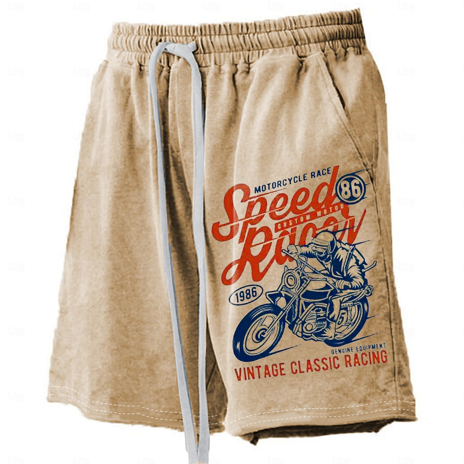 Men's Letter Printed Motorcycle Board Shorts Swim Shorts Swim Trunks Mid Waist Hawaiian Retro Vintage Casual Holiday Beach Drawstring with Mesh lining Elastic Waist Designer Clothing Apparel 2025 - $19.99 –P1