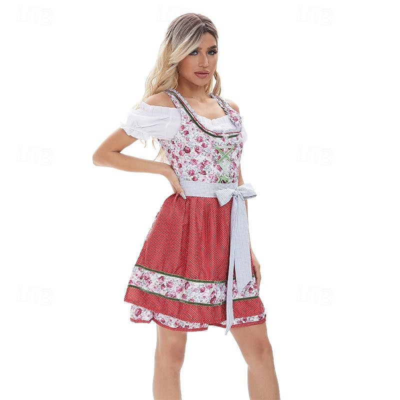 Oktoberfest Jurken Dirndl Dirndl-blouse Beiers hulp in de huishouding Duits München Weiden Doek in traditionele stijl Blouse 2025 - $63.99 –P4