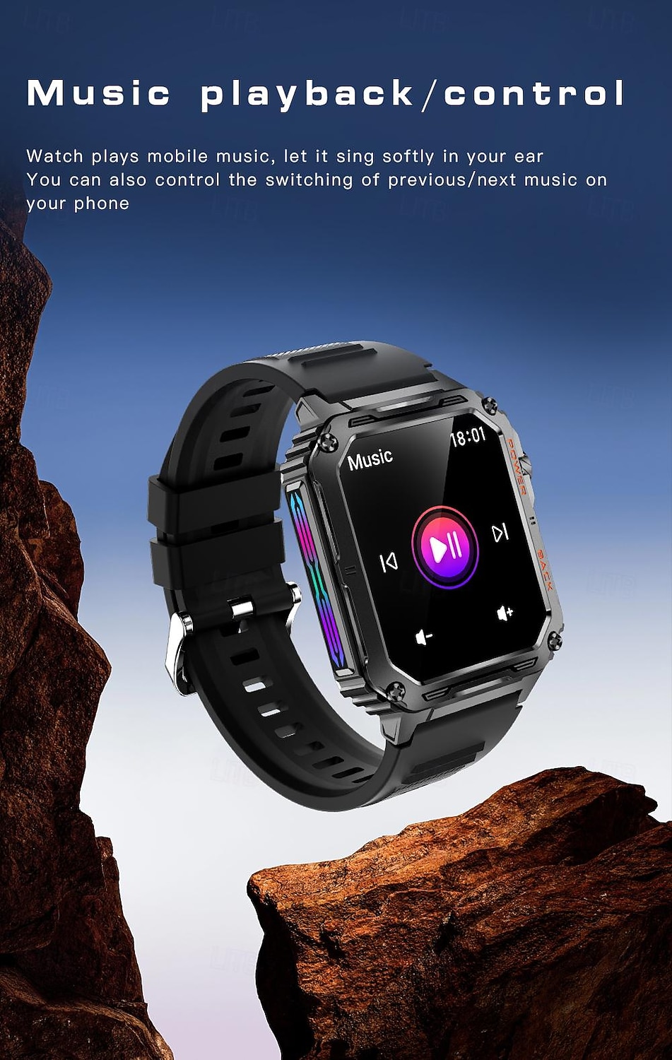 LOKMAT P3 Умные часы 1.91 дюймовый Смарт Часы Bluetooth Педометр Напоминание о звонке Датчик для отслеживания активности Совместим с Android iOS Женский Мужчины 2025 - $34.99 –P13