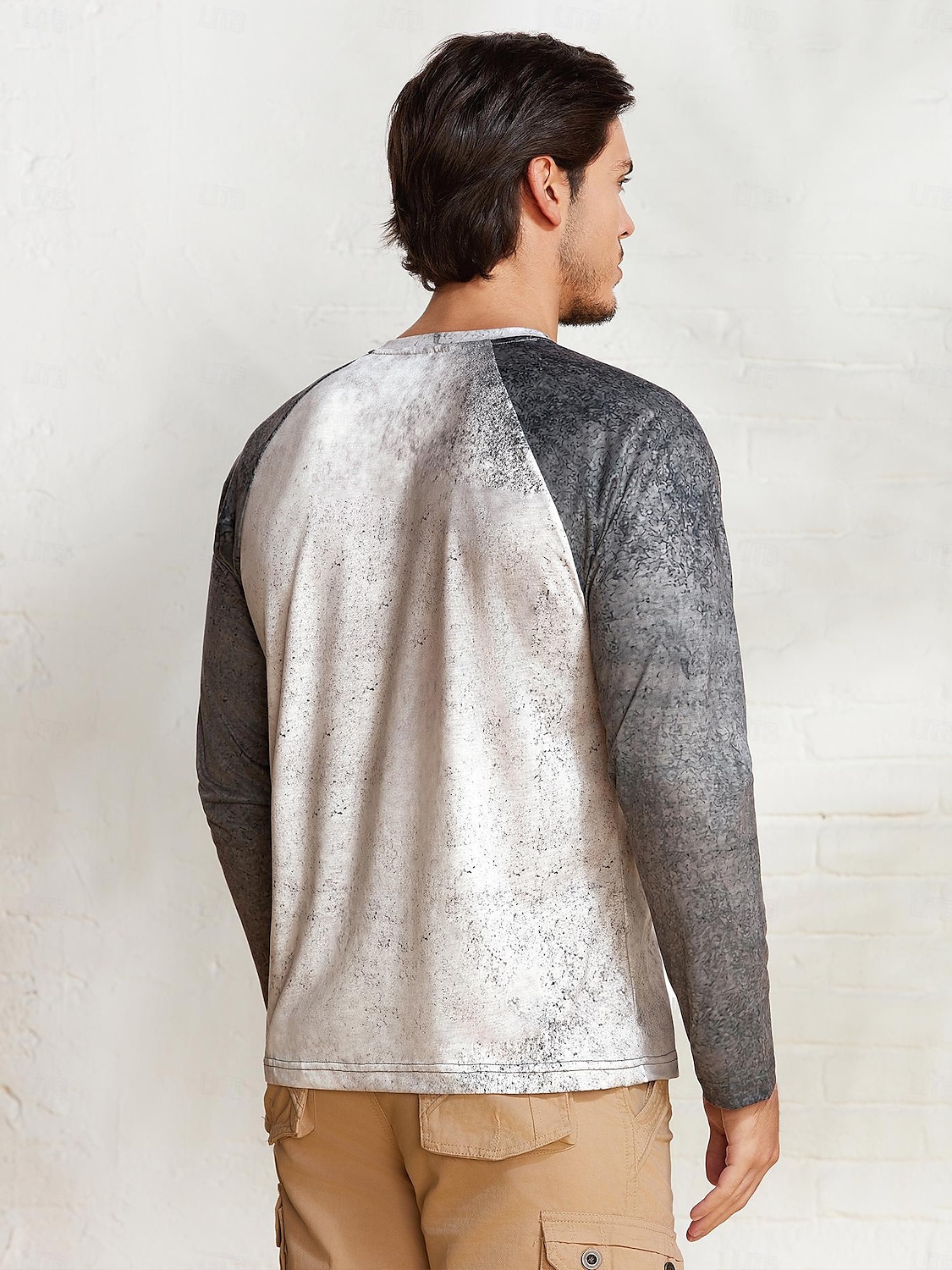 Herr T-shirt Henleytröja Grafiska tryck Motorcyklar Henley Gul Blå Kaki Grå Utomhus Ledigt Långärmad Button-Down Mönster Kläder Stylish Lättvikt Vintage Andningsfunktion 2025 - $22.99 –P3