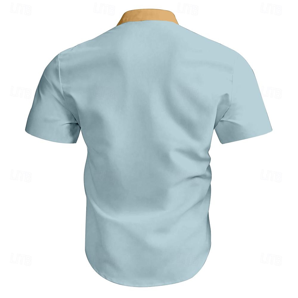Men's Horse Shirt Western Shirt Cowboy Shirt Short Sleeve Western Style Tribal Outdoor Summer Spring Shirt Collar Khaki 2025 - $24.99 –P2