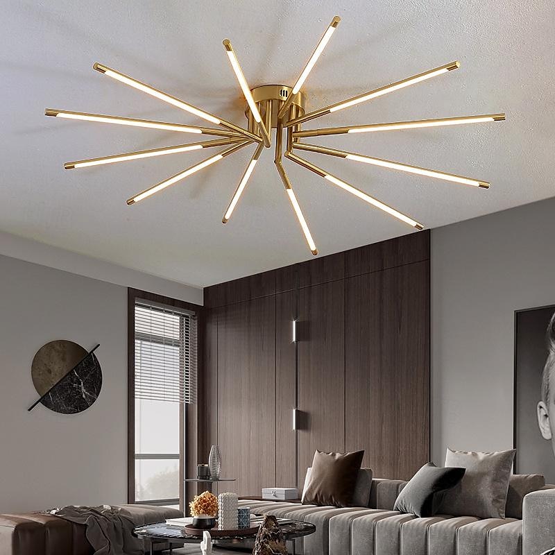 πολυέλαιος οροφής led 13,5cm 8/10/12 κεφαλής ρυθμιζόμενος με ρυθμιζόμενο μεταλλικό επιμεταλλωμένο/βαμμένο φινίρισμα μοντέρνο σκανδιναβικό στυλ υπνοδωμάτιο σαλονιού 110-240v 38/64/80w μόνο με 2025 - $215.99 –P13