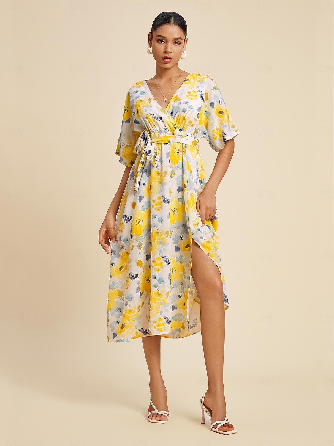 robe mi-longue fluide à imprimé floral de 2025 ? $82.99 –P1