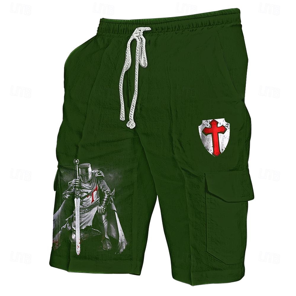 Bărbați Σταυρός Pantaloni Scurți Talie medie Vacanță Modă Șic Stradă În aer liber Casual Concediu Buzunare laterale Cordon Designer Îmbrăcăminte 2025 - $19.99 –P5