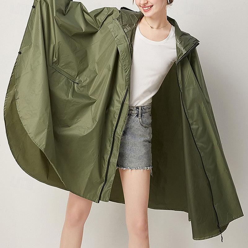 Unisex Wanderregenmantel Außen Wasserdicht Leicht Reißfest Wanderoutfits Wanderbekleidung Frühling Herbst Kapuzensweatshirt Regenmantel Regenponcho Einfarbig Schwarz Armeegrün Königsblau 2025 - $36.99 –P6