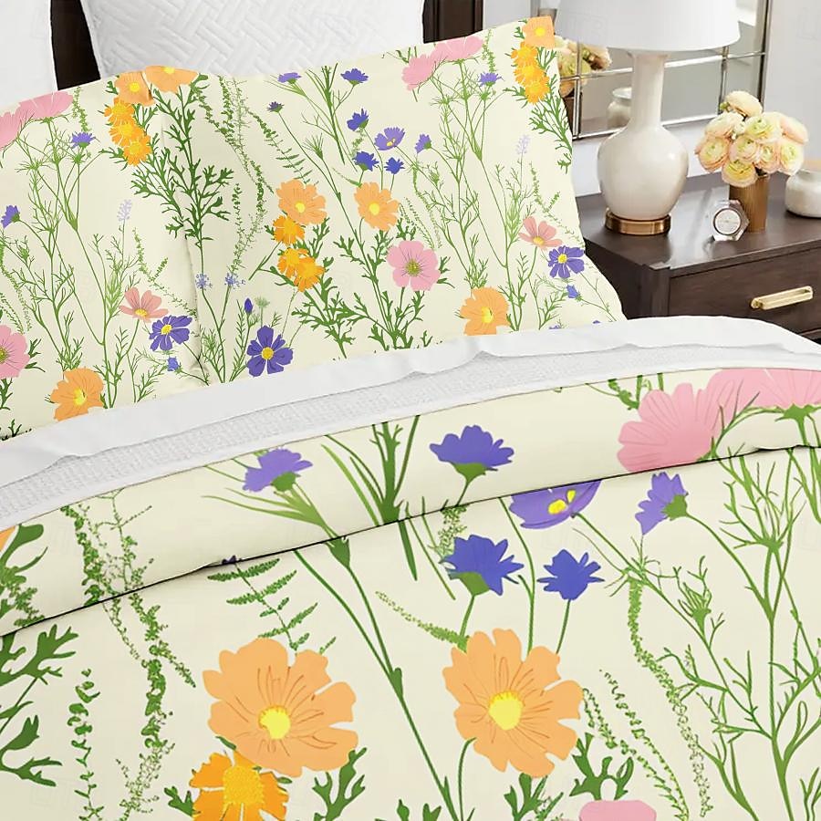 Planta flores capa de edredão conjunto de cama conjunto de 2 peças conjunto de 3 peças leve macio curto pelúcia engrossado feltro conjunto de cama quadrada de 2025 por $60.99 –P5