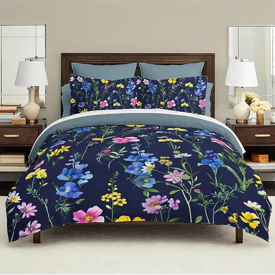 Planta flores capa de edredão conjunto de cama conjunto de 2 peças conjunto de 3 peças leve macio curto pelúcia engrossado feltro conjunto de cama quadrada de 2025 por $60.99 –P19
