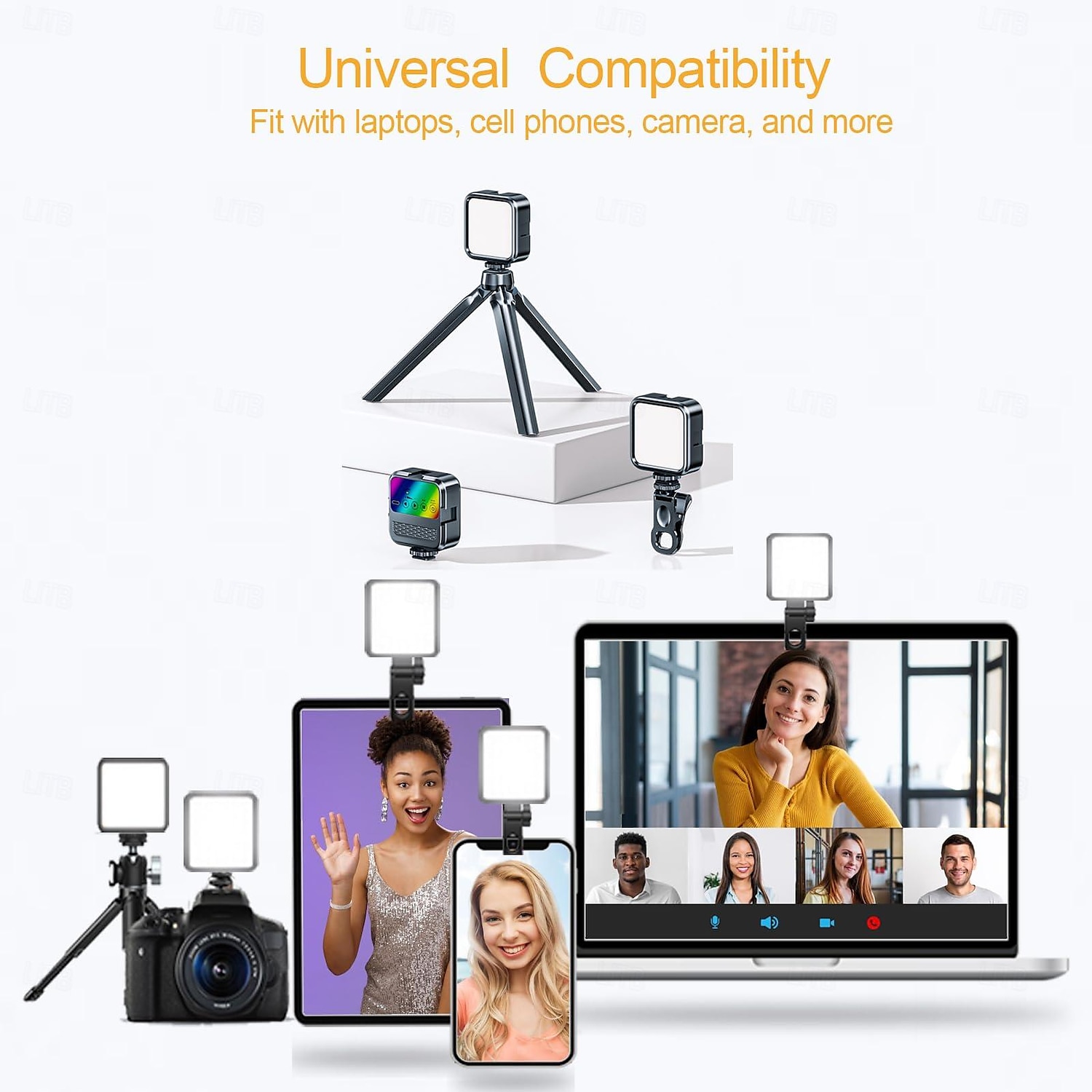 Selfie Light, Phone Light with 3 Lighting Modes/5 Brightness Levels, Portable Phone Ring Light for Makeup, Live Stream, Rechargeable Clip Video Light for iPad/Camera/Laptop 2025 - $19.99 –P7