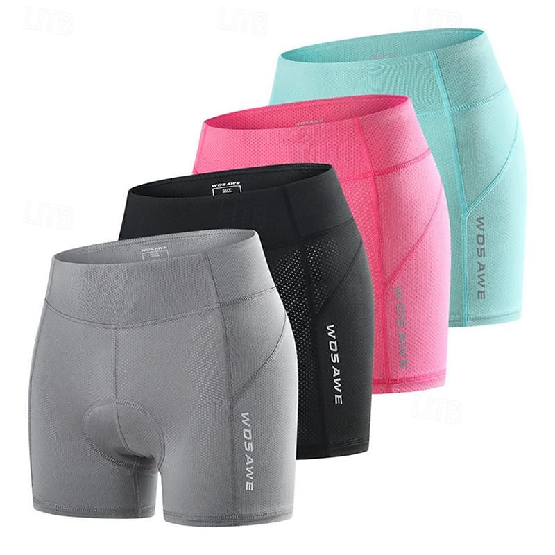 WOSAWE Dame Sykkelshorts Fôrede sykkelshorts Sykkel Shorts Fôrede shorts Slank Fasong sport Pustende Hurtigtørkende Høy Elastisitet Bekvem Svart Rosa Klær Sykkelklær 2025 - $31.99 –P12