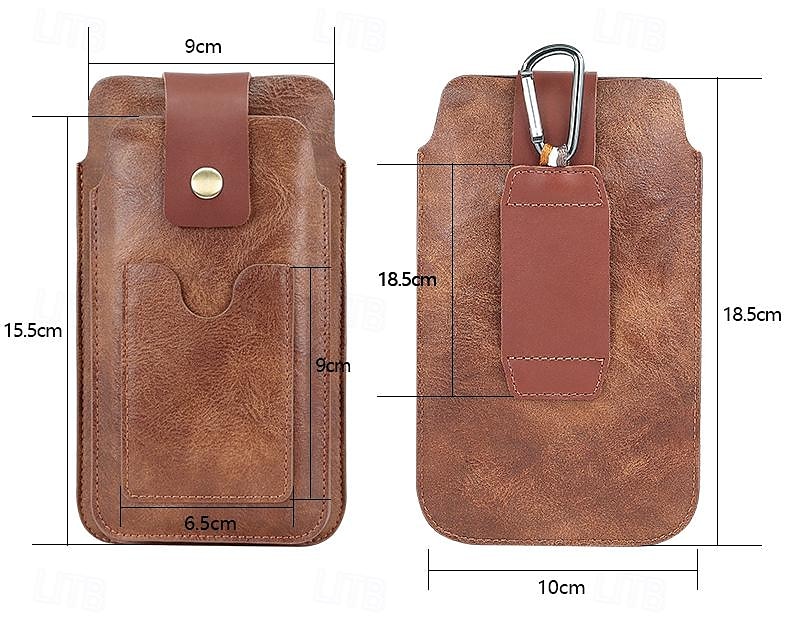 Men Cellphone Loop Holster Case Belt Waist Bag Props PU Leather Purse Phone Wallet Vintage Belt Mobile Phone Protective Sheath 2026 - $18.99 –P10