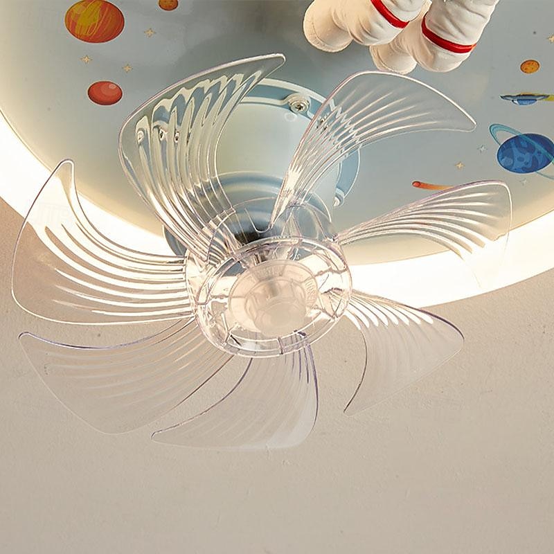 Ventilador de teto com luz led, 1 luz, 50 cm, regulável, astronauta, acrílico, quarto de bebê, brinquedo, moderno, 110-240v, apenas regulável com controle remoto de 2025 por $426.59 –P4