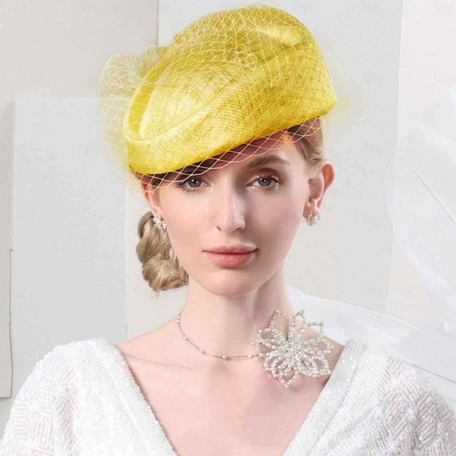 Hüte Sinamay Scheibenhut Pillbox-Hut Schleierhut Cocktail Abendgesellschaft Elegant Britisch Mit Schleife Tüll Kopfschmuck Kopfbedeckung 2026 - $51.99 –P10