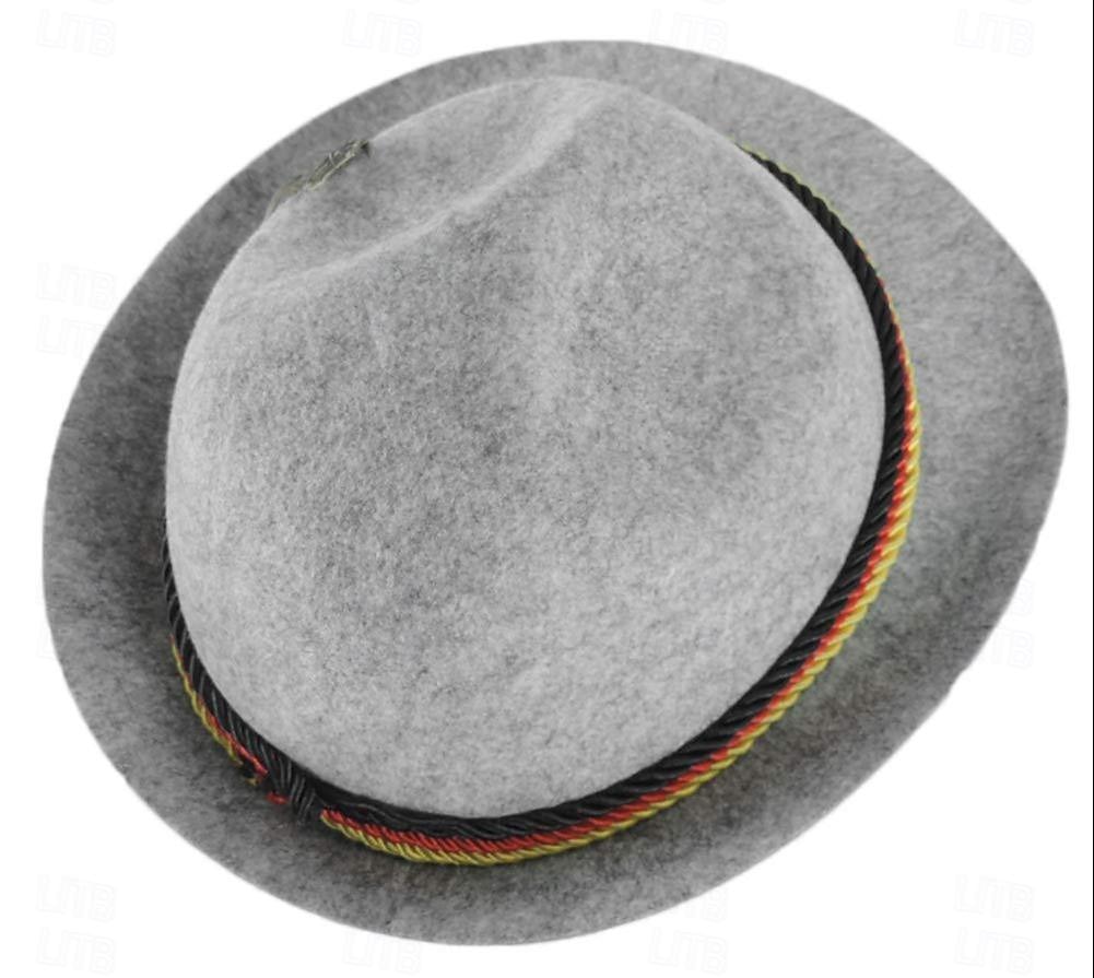 Oktoberfest Kapelusz tyrolski Tirolerhut alpejski kapelusz Niemiecki Monachium Tradycyjny styl Łąki Męskie Tkanina w stylu tradycyjnym Kapelusz 2026 - $18.99 –P2