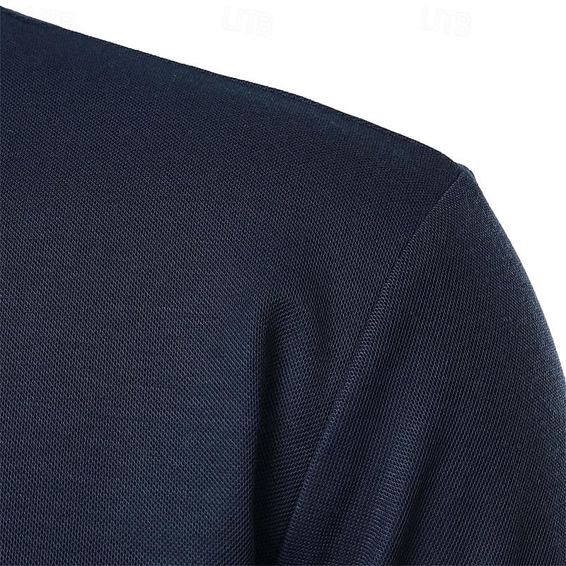 Men's Golf Shirt Golf Polo Work Casual Stand Collar Short Sleeve Basic Modern Color Block Patchwork Button Spring & Summer Regular Fit Wine Pink Navy Blue Green Golf Shirt 2025 - $12.99 –P4