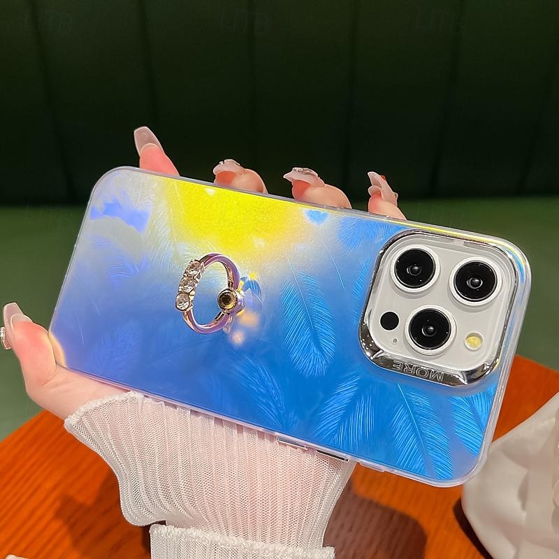 טלפון מגן עבור אייפון 16 iPhone 15 Pro Max iPhone 14 Pro Max אייפון 13 פרו מקס כיסוי אחורי בלינג גליטר מבריק אבזם טבעת עמיד בזעזועים TPU צפוי 2025 - $15.99 –P13