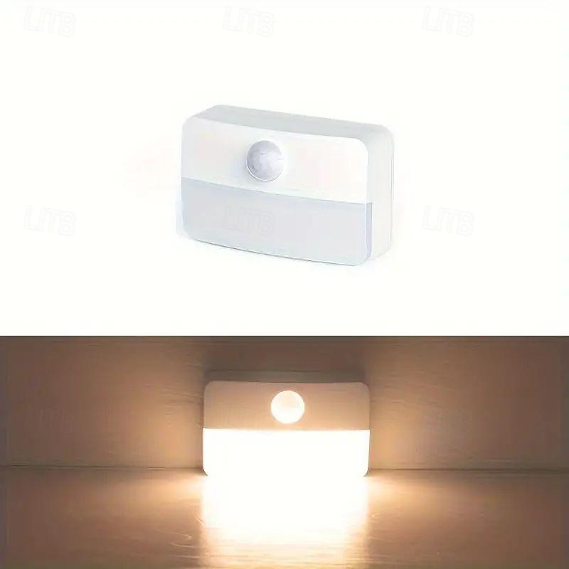 Veilleuse à détecteur de mouvement LED, lampe de lecture nocturne à LED d'intérieur, veilleuse à piles avec capteur de mouvement, pour chambre à coucher, cuisine, escaliers, couloir, bureau de 2025 ? $8.49 –P6