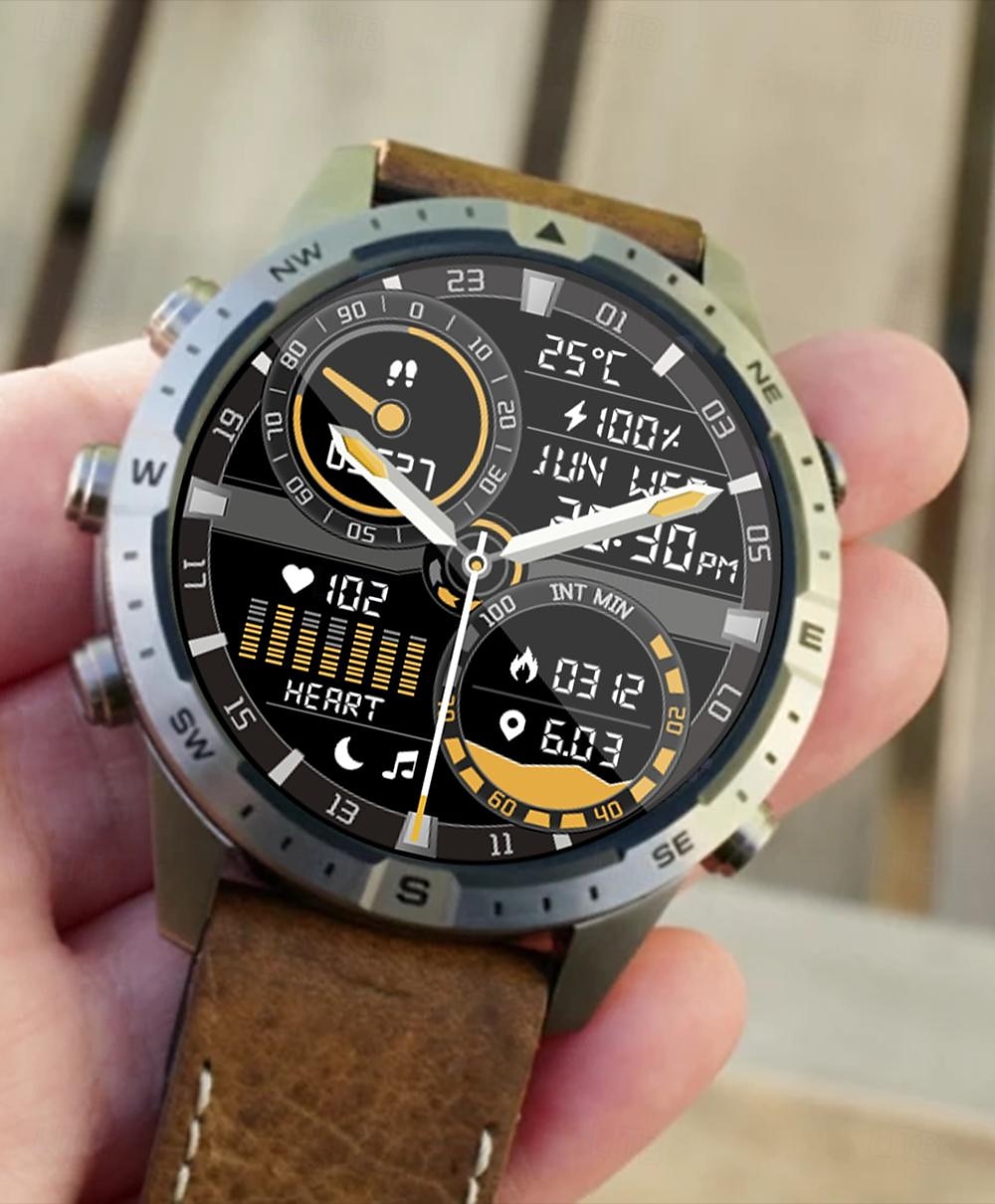 Alloy Outdoor Sports Smartwatch Men Compass 1.6inch 360*360 HD Screen Bluetooth Call Health Monitoring Smart Watch Man 2025 - $49.99 –P20