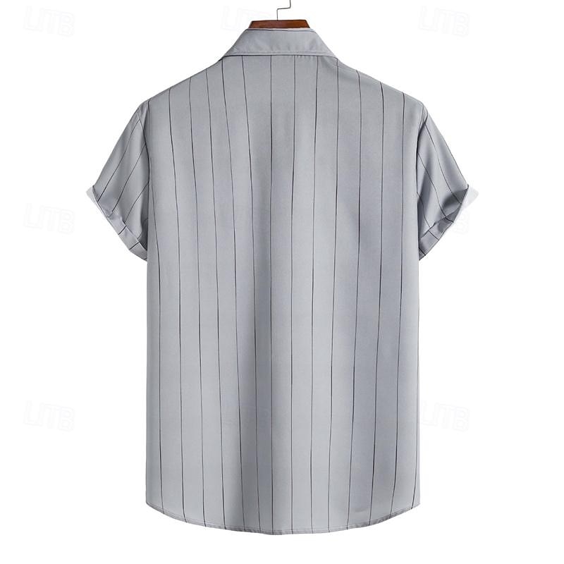 Homme Chemise Chemise d'été Chemise Décontractée Chemise de Plage Chemise Boutonnée Chemises à rayures Noir Blanche Vert Manche Courte Rayures Col Rabattu Vêtements de rue Vacances Vêtement Tenue de 2026 ? $23.99 –P5