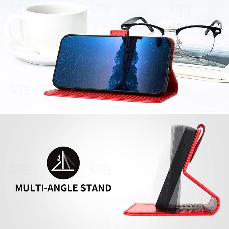 Phone Case For iPhone 16 iPhone 15 Pro Max Plus iPhone 14 13 12 11 Pro Max Plus Mini SE Back Cover with Stand Holder with Wrist Strap Card Slot TPU PU Leather 2025 - $15.99 –P10