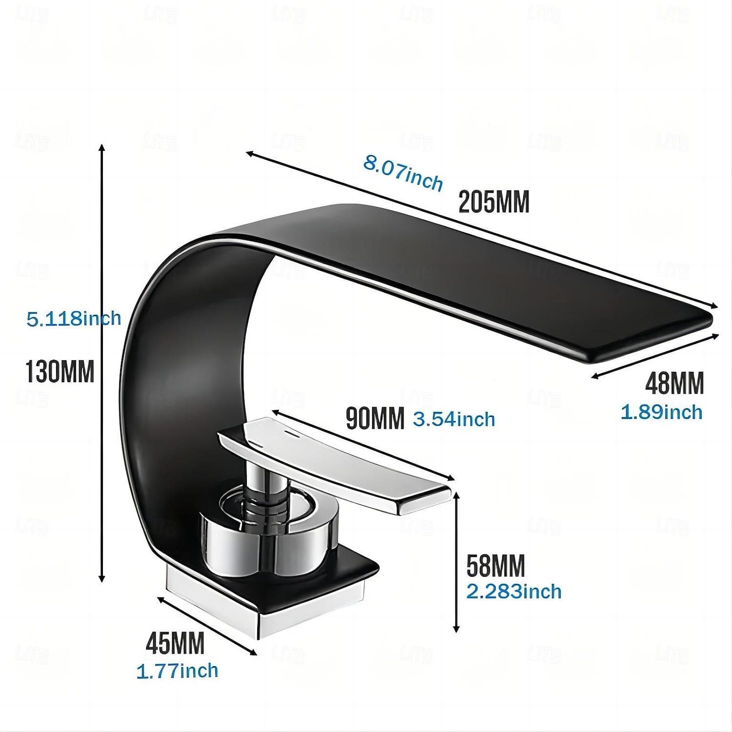 Bathroom Sink Faucet - Waterfall Electroplated Centerset Single Handle One HoleBath Taps 2025 - $145.99 –P1