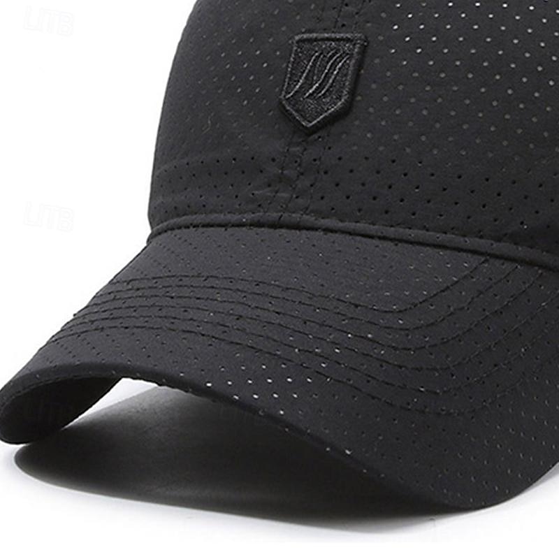 Herr Basebollkeps Solhatt Trucker Hat Svart Vit Polyester Mode Ledigt Gata Dagligen Slät Justerbara Solskyddskräm Andningsfunktion Snabb tork 2025 - $6.49 –P7