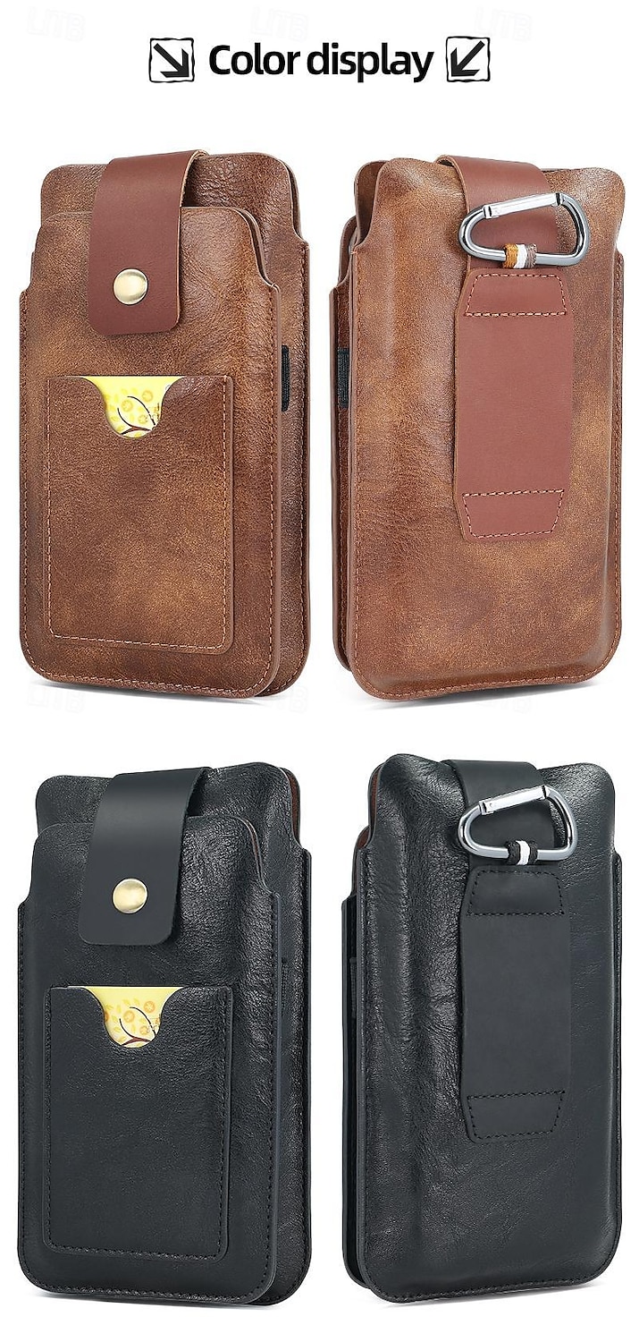 Men Cellphone Loop Holster Case Belt Waist Bag Props PU Leather Purse Phone Wallet Vintage Belt Mobile Phone Protective Sheath 2026 - $18.99 –P5