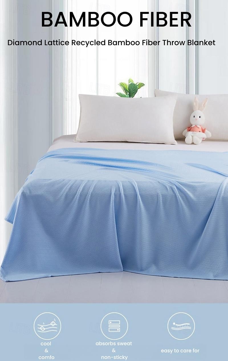 100% Bamboo Fiber Banket Washable Air-conditioned Towel Quilt Ice Silk Summer Cooling Quilt Children's Lunch Blanket 100% Viscose Derived from Bamboo 2025 - $23.99 –P1