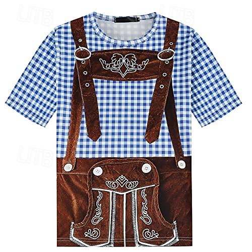 Tricou lederhosen Petrecere Casual Tricou Grafică pentru Bărbați Adulți Imprimare 3D pentru Carnaval Bere Oktoberfest Vacanță Petrecere 2026 - $20.99 –P9