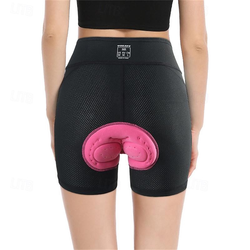 WOSAWE Dame Sykkelshorts Fôrede sykkelshorts Sykkel Shorts Fôrede shorts Slank Fasong sport Pustende Hurtigtørkende Høy Elastisitet Bekvem Svart Rosa Klær Sykkelklær 2025 - $31.99 –P8