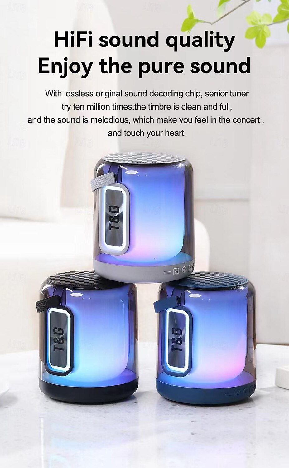 T&G TG376 Bluetooth Speaker Bluetooth LED Light Mini Stereo Sound Speaker For PC Laptop Mobile Phone 2025 - $57.99 –P3