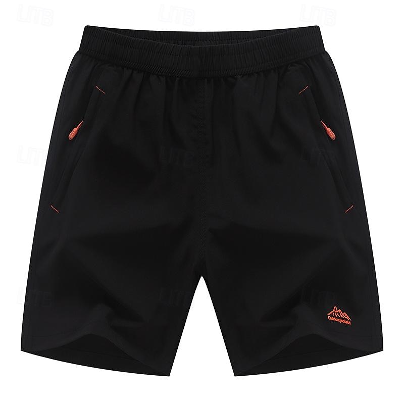 Homens calções atléticos Shorts ao ar livre Shorts de Trilha Cintura elástica Bolso Com Zíper Tecido Secagem Rápida Alta elasticidade Comprimento do joelho Ao ar livre Diário Streetwear Esportes Moda de 2025 por $15.49 –P3