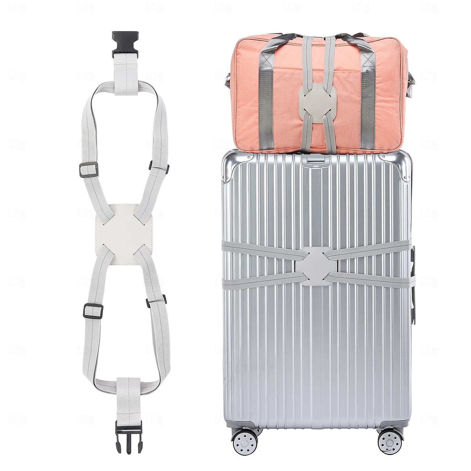 cinghie per valigie approvate TSA, elastico per borsa per bagagli di grandi dimensioni, cintura elastica per valigia da viaggio di dimensioni regolabili, accessori da viaggio per l'aeroporto con del 2025 a $7.99 –P5