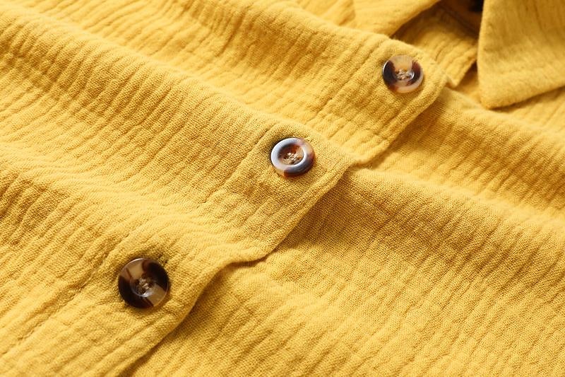 Women's Mini Dress Cotton Linen Dresses Shirt Dress Winter Dress Casual Vacation Regular Fit Plain Short Sleeve V Neck Black White Yellow Blue Summer 2025 - $26.99 –P4