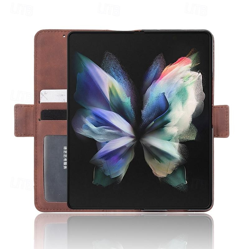 Phone Case For Samsung Galaxy Z Fold 5 Z Fold 4 Z Fold 3 Wallet Case Kickstand with Pen Slot Holder Card Slot Retro TPU PU Leather 2025 - $16.99 –P15