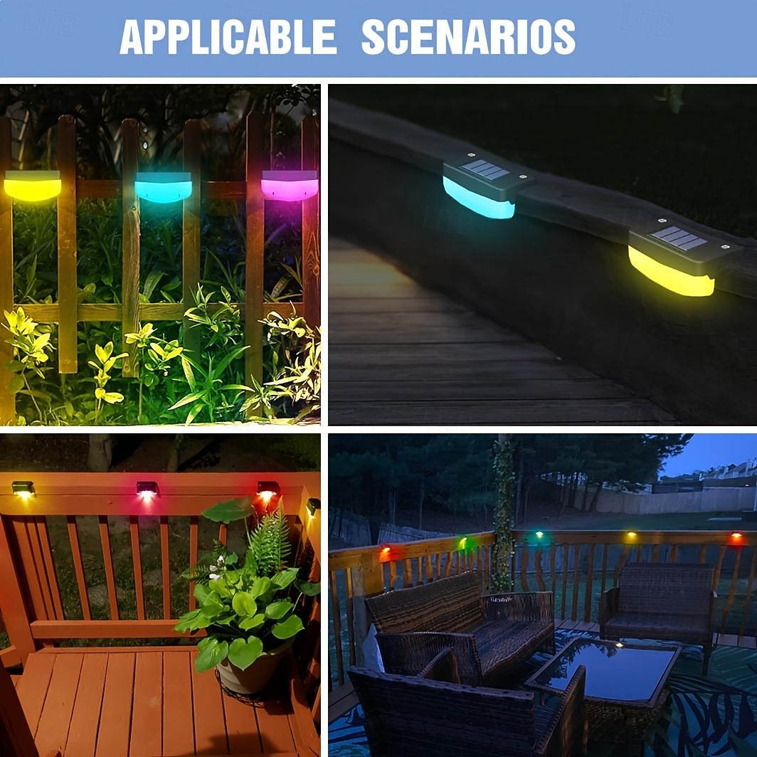 1 шт. солнечный ступенчатый светильник, уличный водонепроницаемый солнечный светильник для террасы, светильник для забора освещает ваш двор, угол свечения rgb120 2025 - $8.99 –P5