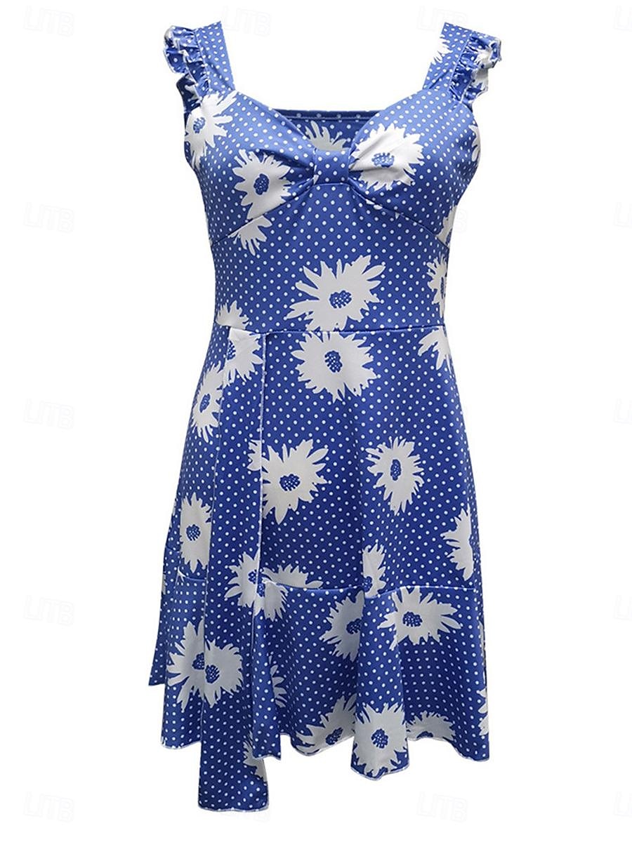 Damen Freizeitkleid Unterkleid Blumendruck Träger Minikleid Casual Täglich Date Ärmellos Sommer 2025 - $30.99 –P4