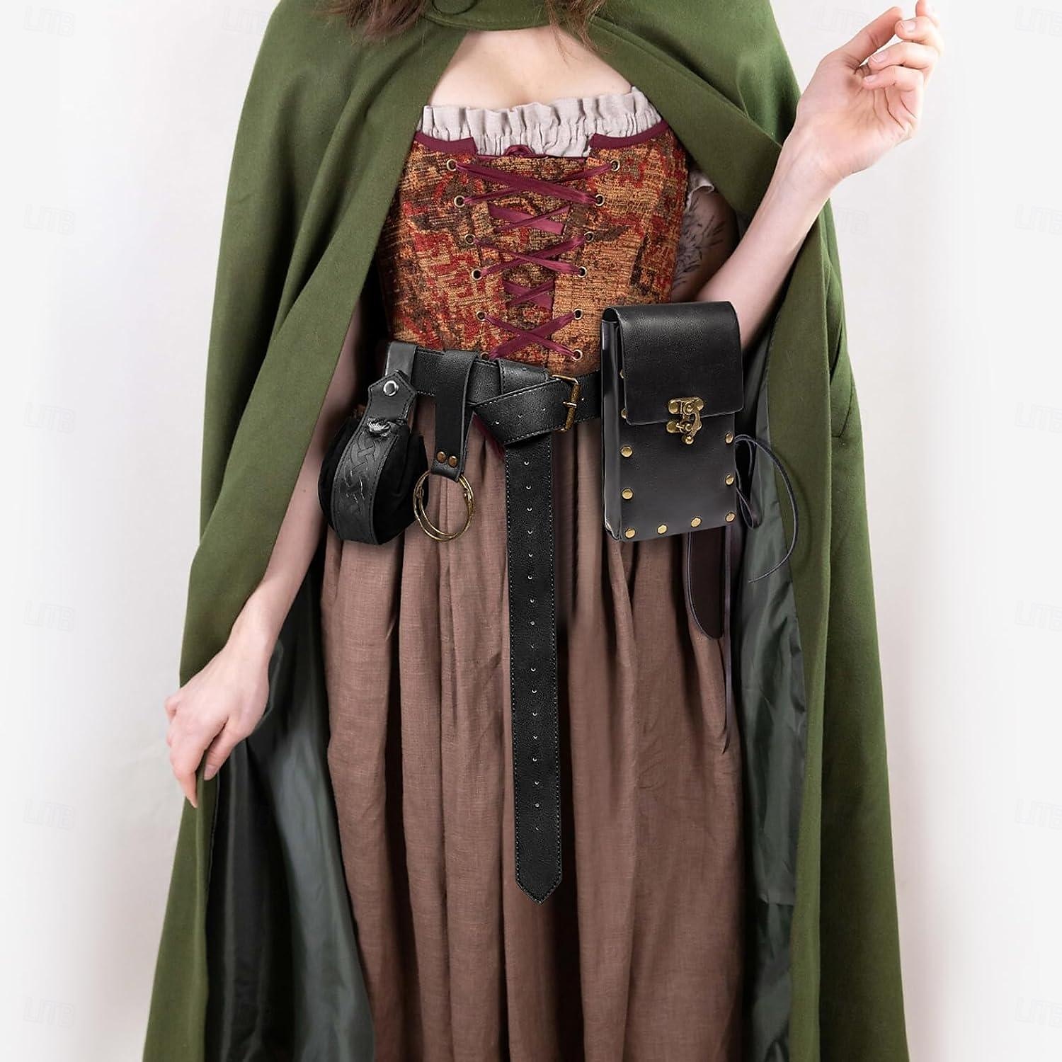 Medieval Renascentista Roupa Feira Ren Cavalheiro Viking Unisexo Celta Viking Fantasia Dia Das Bruxas Carnaval feira renascentista LARP Ren Faire Adulto Cinto Bolsa de 2025 por $33.99 –P1