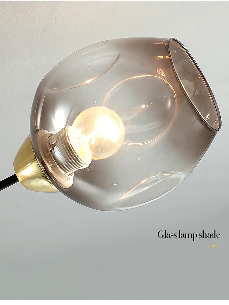 Luz de teto led 4/6 cabeça de vidro metal e27 nórdico criativo mágico lâmpada de teto pequeno quarto, lustre pessoal conciso moderno, para sala de estar comercial lâmpada de sala de jantar, sala de de 2025 por $331.19 –P10