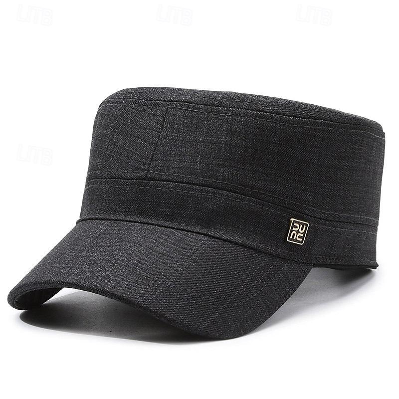 Pánské Unisex PLacatá čepice Kšiltovka Vojenská čepice Kadetský klobouk Černá Námořnická modř Polyester Vinobraní Módní Na běžné nošení ulice Denní Bez vzoru Nastavitelná Prodyšné 2025 - $6.49 –P2