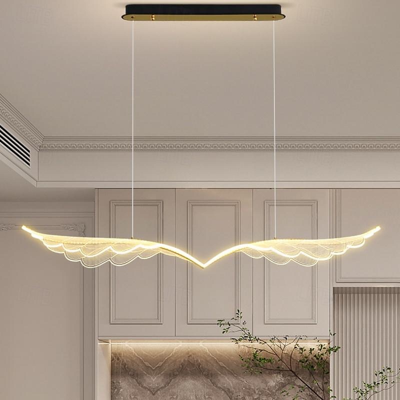 lampada a sospensione a led ali d'angelo 1 luce 120 cm acrilico piuma elettrolitico artistico stile nordico caffè sala da pranzo 110-240 v solo dimmerabile con telecomando del 2025 a $599.99 –P9