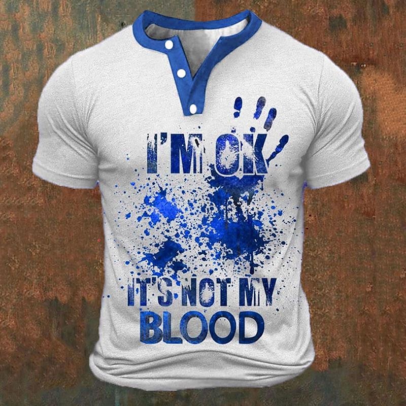 Per uomo Lettera Stampe Grafiche Mano Camicia vintage Maglia Henley Maglietta grafica Manica Corta maglietta Stampa 3D Henley Camicia Moda Essenziale Casual Quotidiano All'aperto Uscire Blu Nero del 2026 a $26.99 –P6